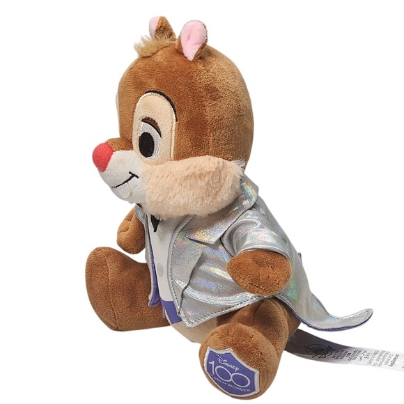 Disney 100 Years of Wonder Chipmunk Plush Silver Tuxedo Jacket "Dale"! - Picture 3 of 11